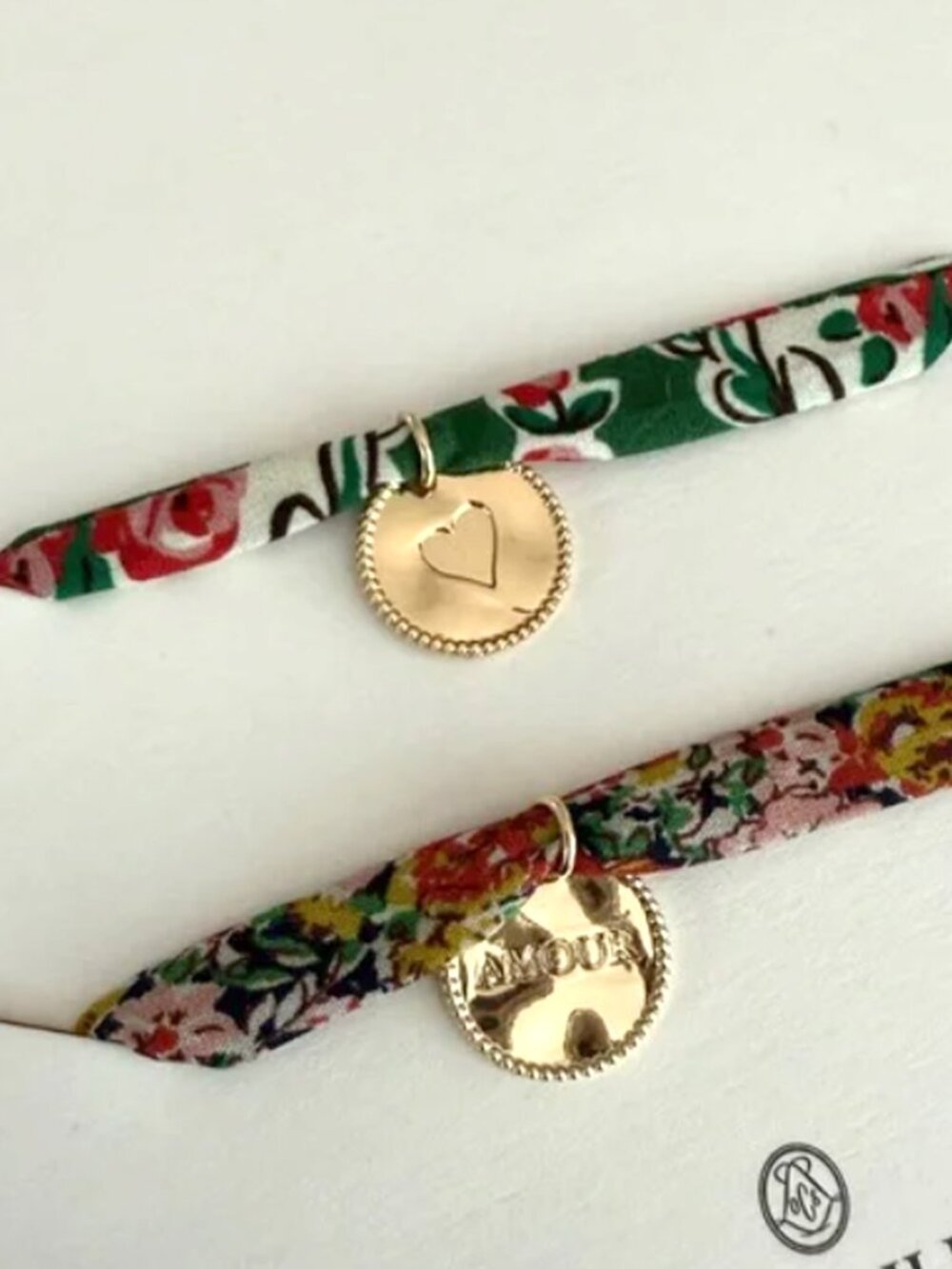 NEW Sezane Floral Fabric Bracelet set (2pcs)